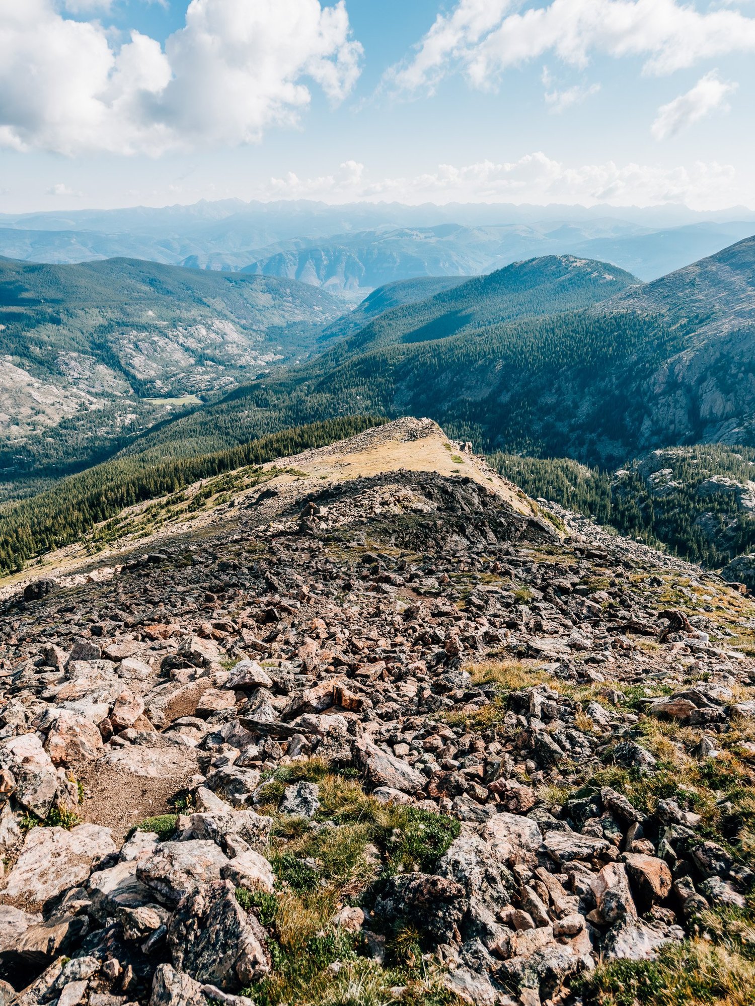 Looking back at the ridge, about halfway up to the summit of Mount of the Holy Cross
