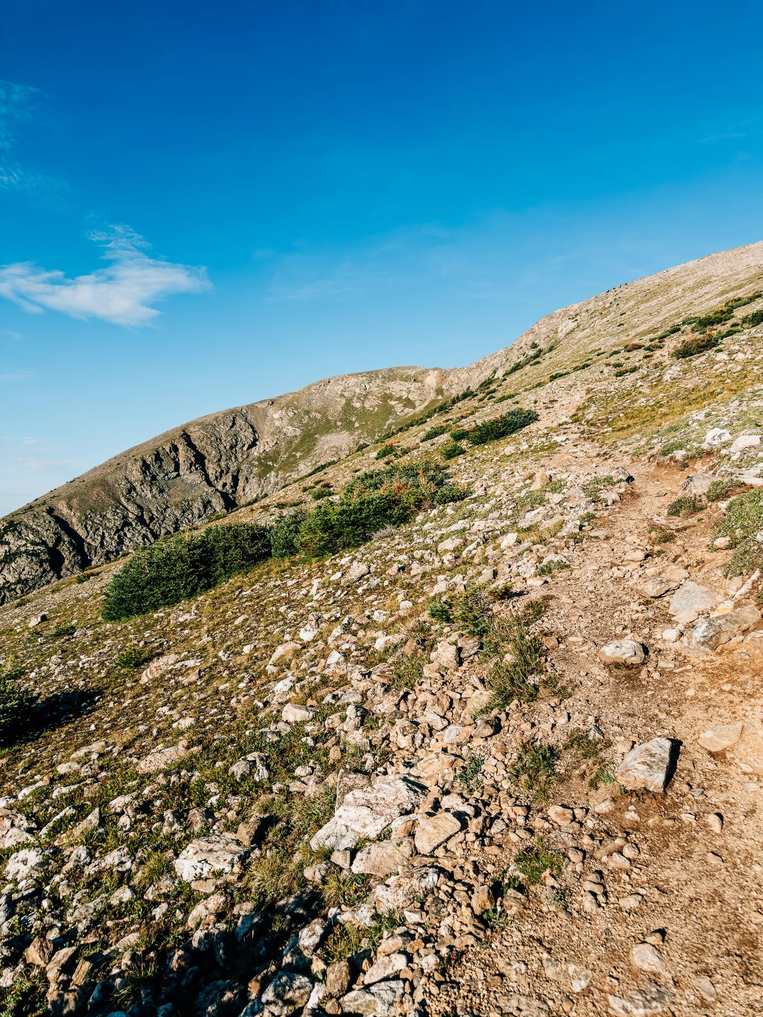 Final approach to the North Buffalo summit, easier after the boulder field