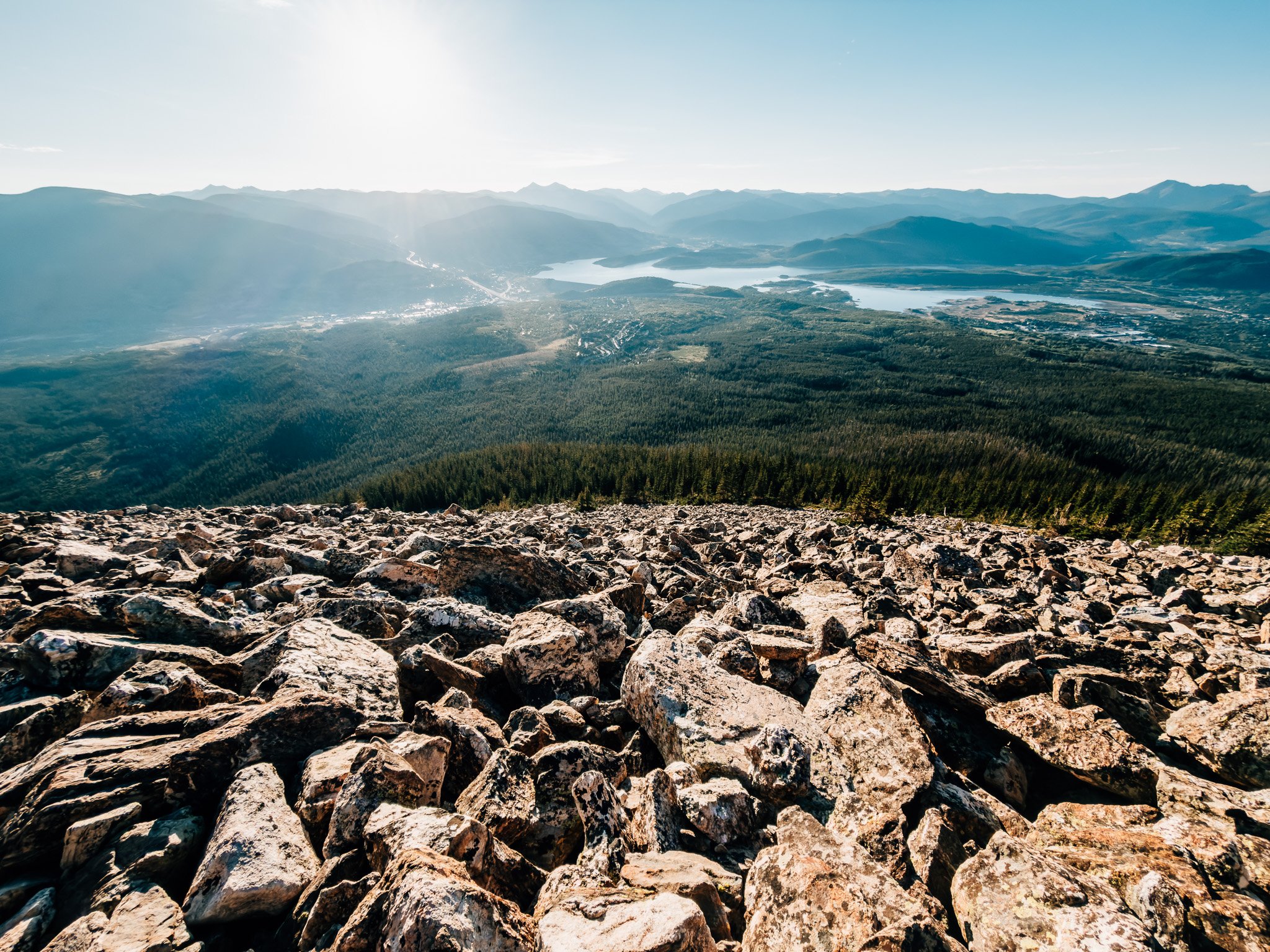 Top of the boulder field on Mount Buffalo, looking back down