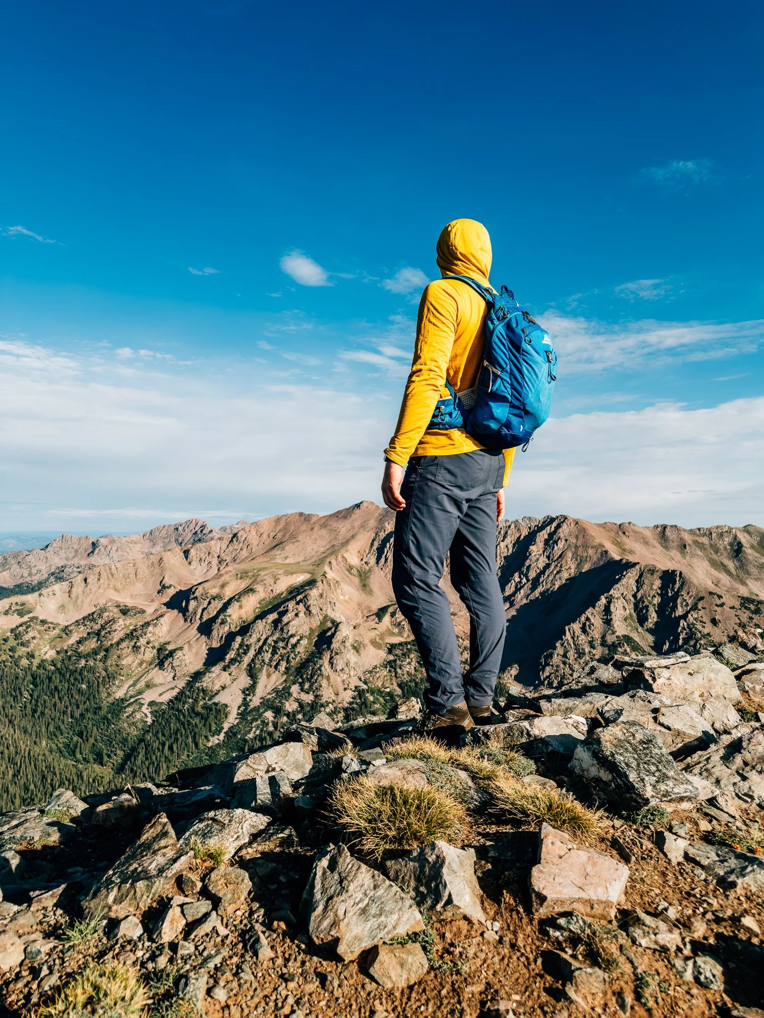 Taking in the Gore Range views from the South Buffalo summit