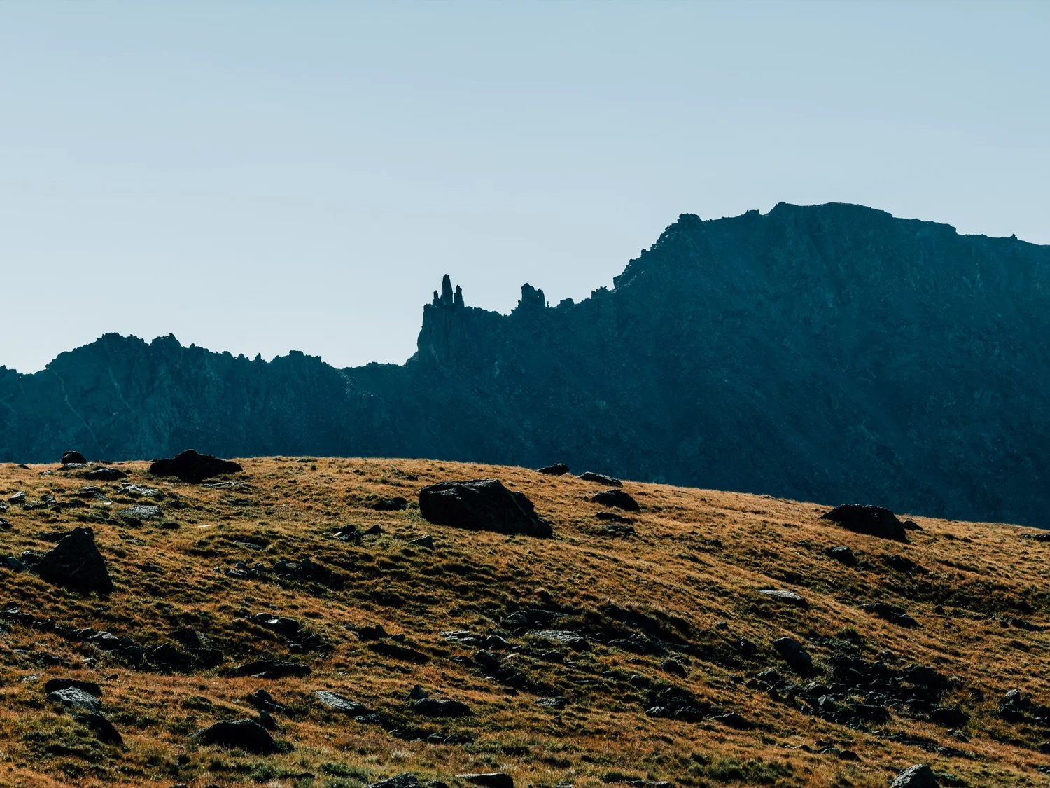 The ridge connecting Mount Harvard and Mount Columbia