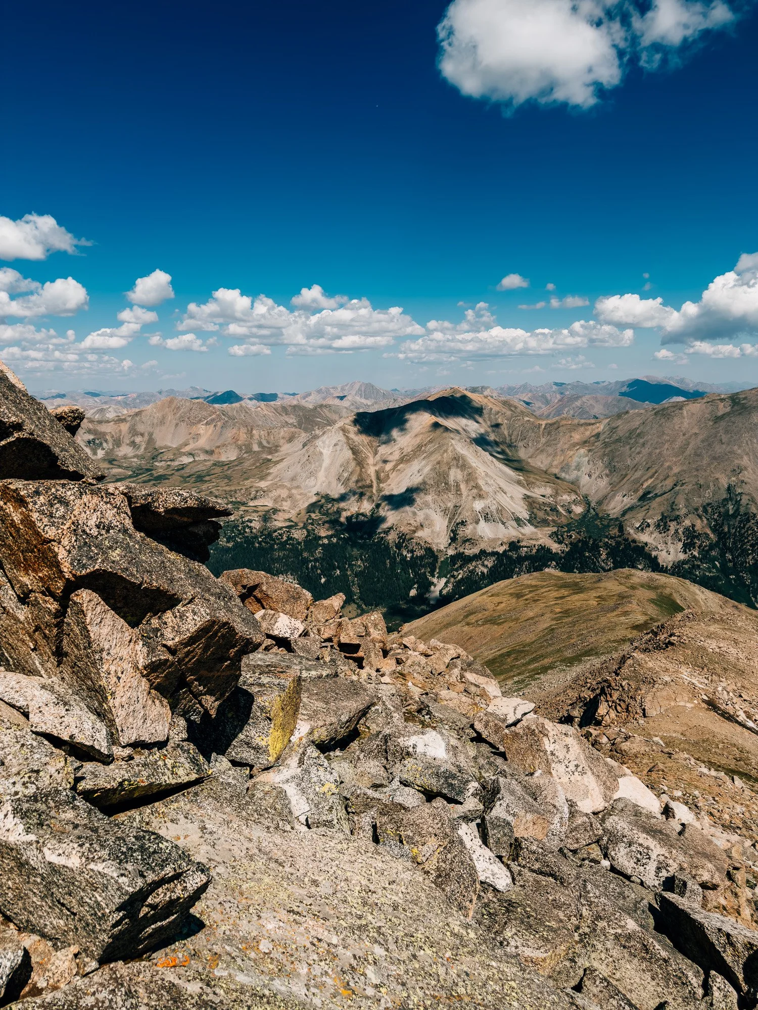 Collegiate Peaks panorama from the summit of Mount Harvard