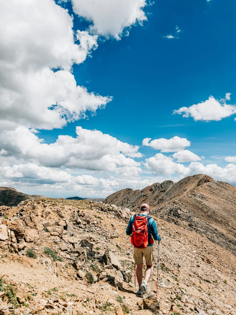 Taking my time on the ridge.