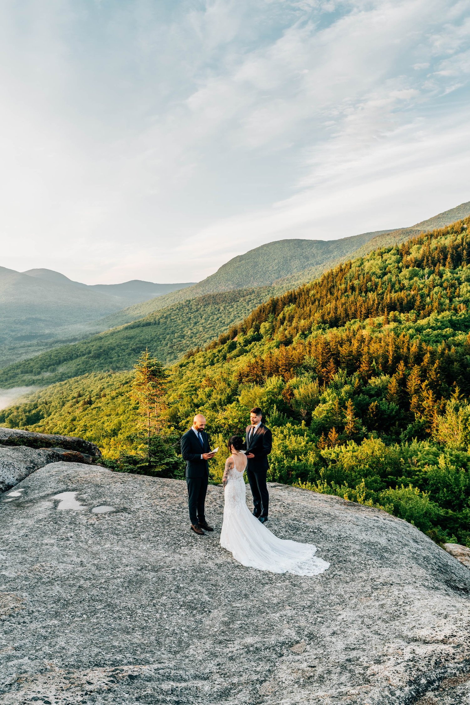 Couple on a mountain vista
