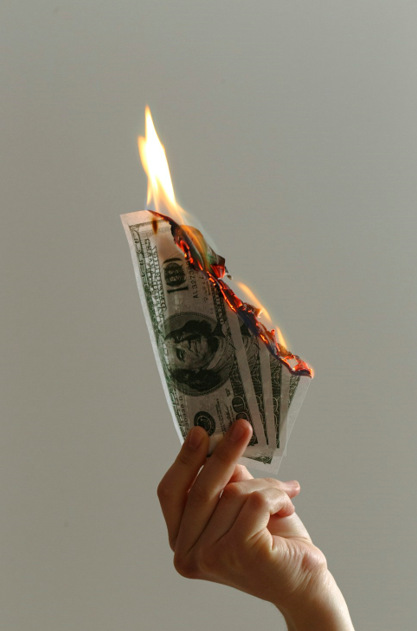 burning money