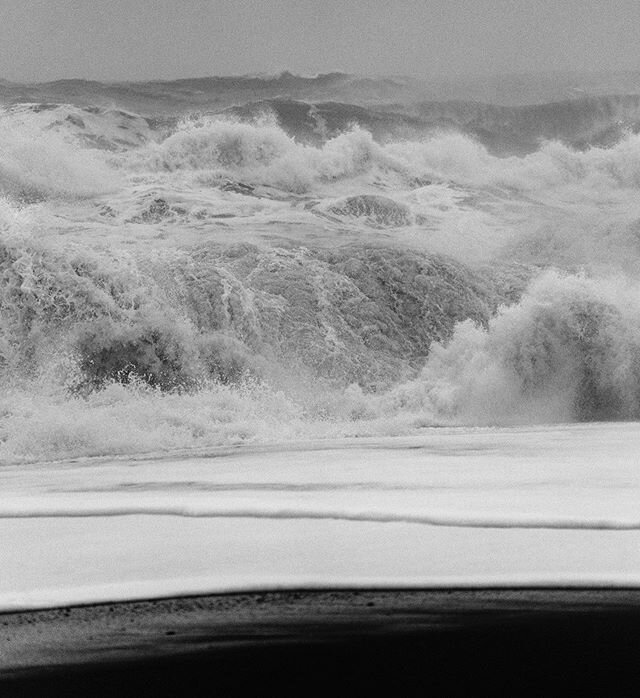 Ceaseless Thunder 
January 2019

I could listen to the ocean forever. And I can&rsquo;t stop watching the infinite layers of geometry and physics. The contrast of white foam against black sand with every shade of grey roiling about in between set aga