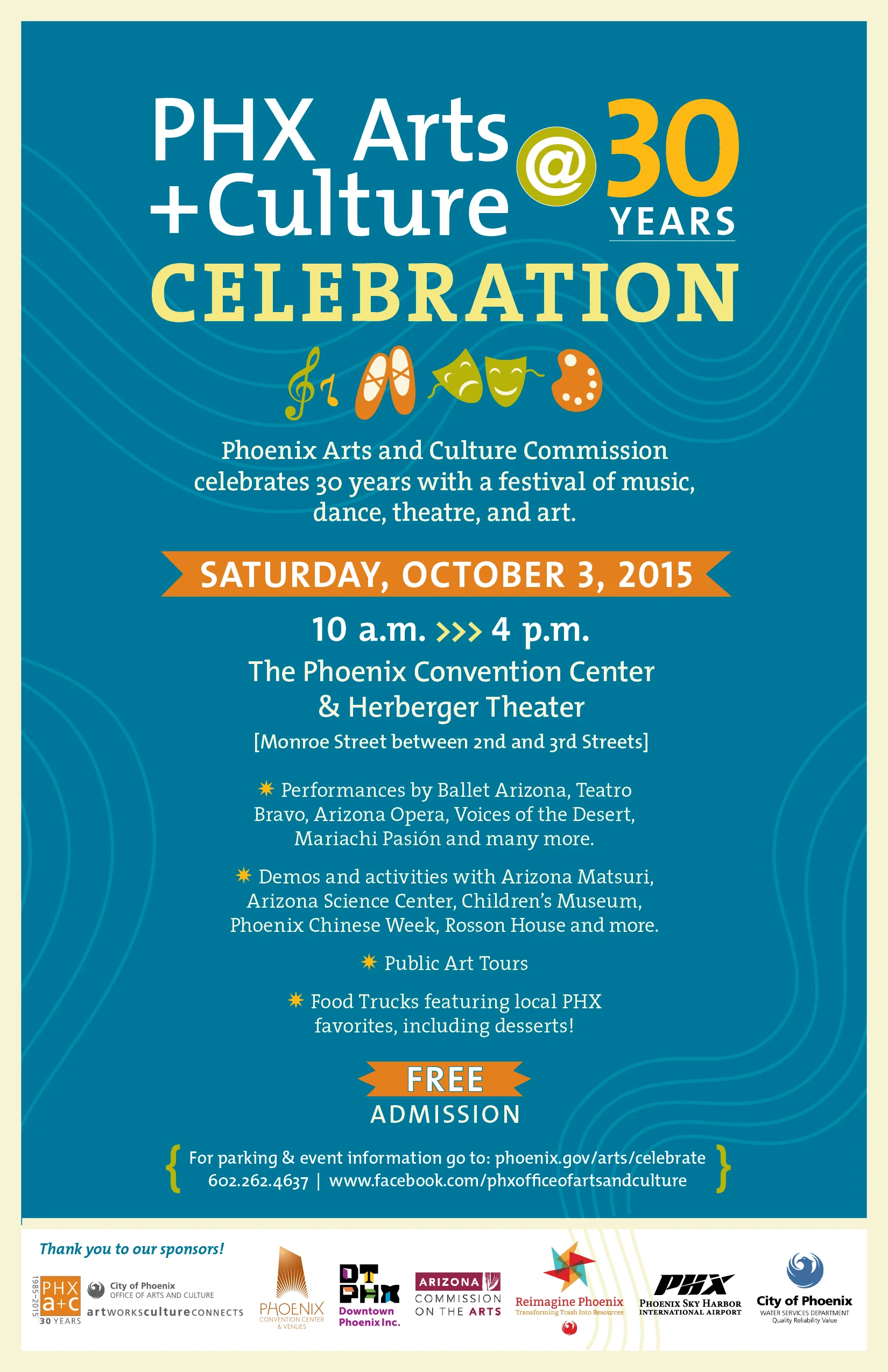 PHX ARTS + CULTURE @30 POSTER | CITY OF PHOENIX