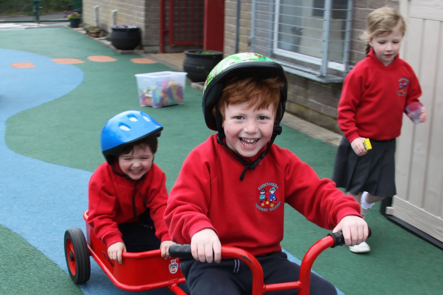 Confident, happy children ready to progress to primary school