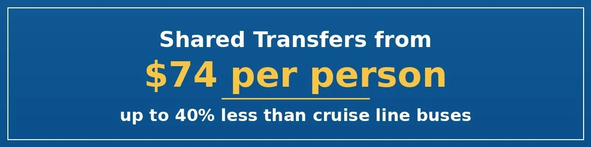 Anchorage to Seward cruise shuttle from $74 per person — 40% less than cruise line buses