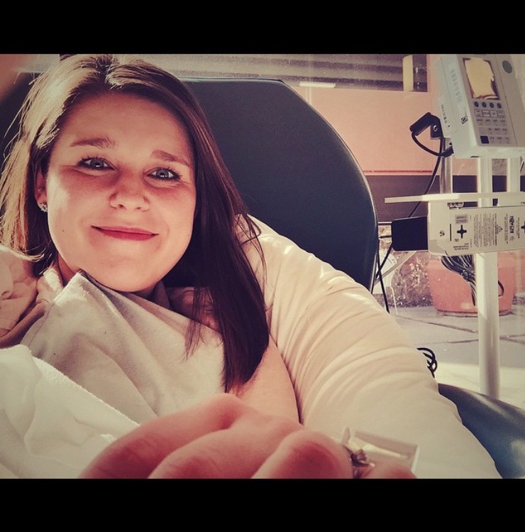 Getting my Remicade infusion last year (Due for another tomorrow, thank God! Flaring while I wait for it...)