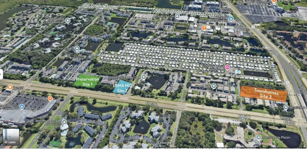 New townhomes and office HQ proposed alongside expanded preservation in north St. Pete