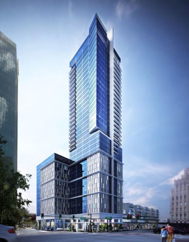 A render of Red Apple Group's 400 Central Avenue development proposal.