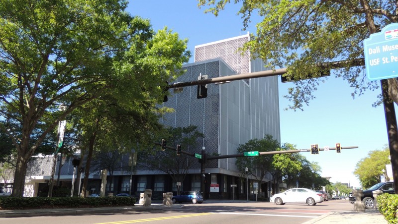The "cheese grater" building at 400 Central Ave as it currently stands.