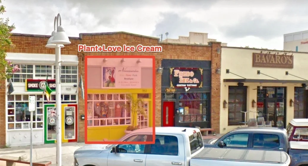 Plant+Love ice cream is located at 953 Central Avenue, formerly a women’s boutique, Necessories.