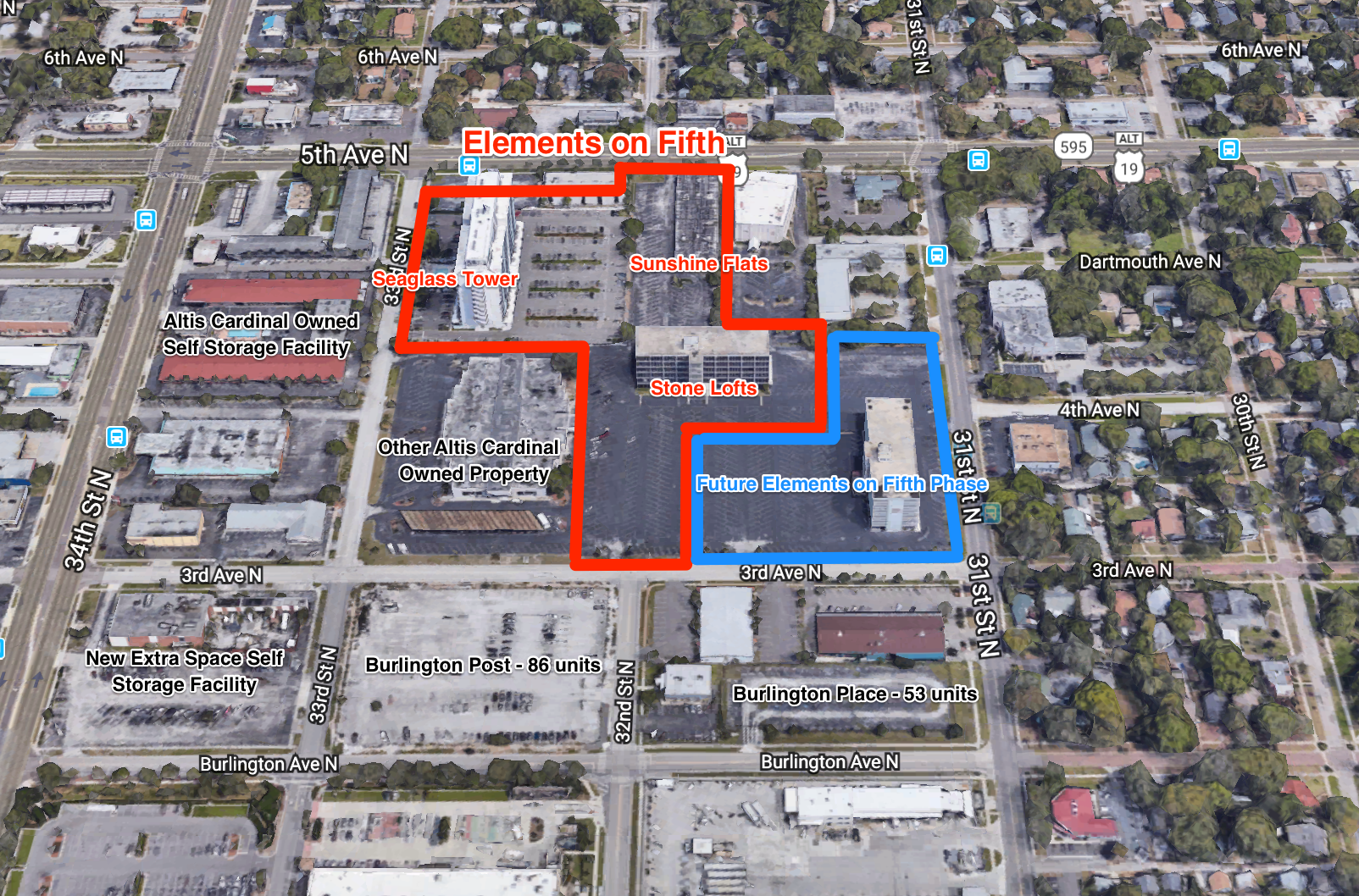 When complete, the Elements on Fifth project will join Burlington Post and Burlington Place in adding nearly 400 residential units to the area.