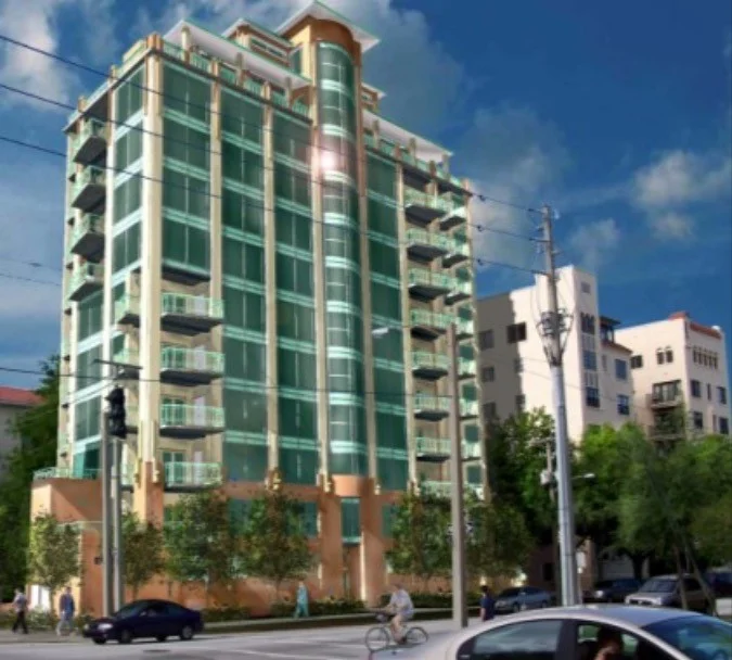 In 2005 a developer was granted approval for a 13-story, 19-unit building on the Bezu lot.