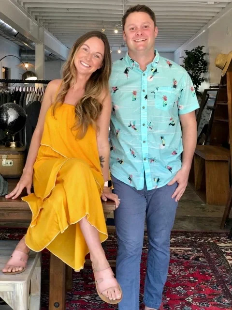 amanda henderson and matthew baker, owners of matter of fact: A curated men’s shop