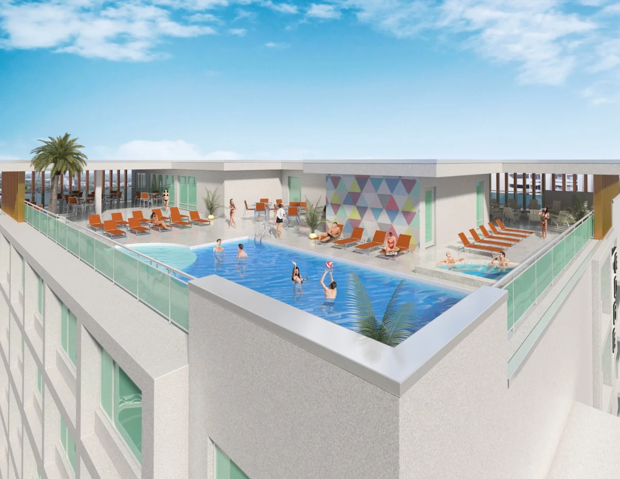 Roof top rendering view from southeast. This is a Concept image only. Some design elements may change.