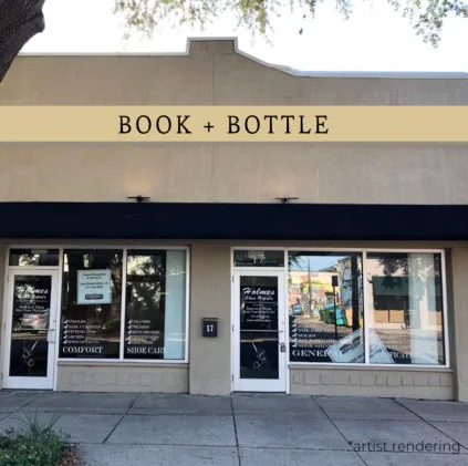 Book + Bottle will be located at 17 6th Street North, formerly Holmes Shoe Repair, right behind Wig Villa off Central Avenue.
