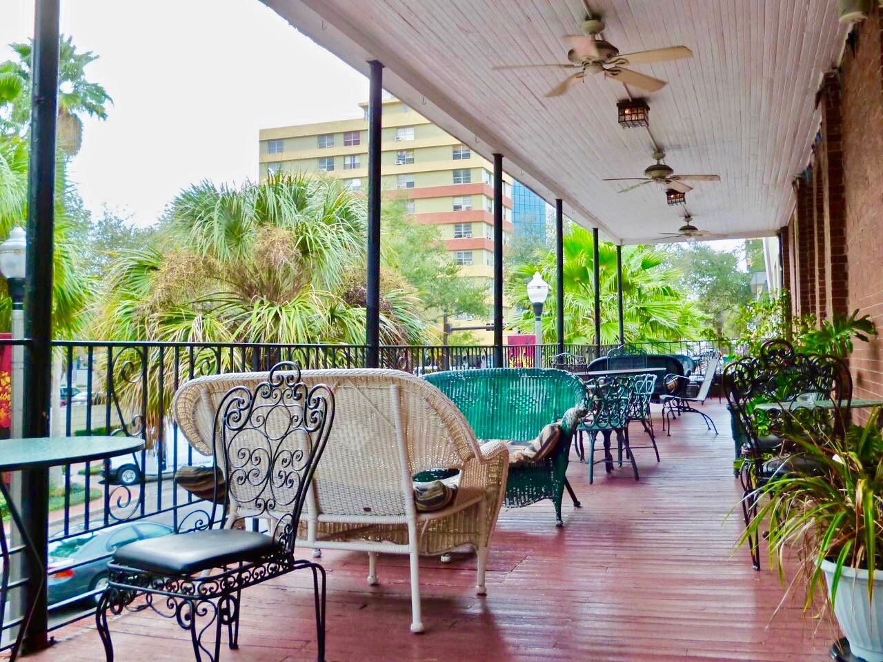 Sauvignon’s new Orleans-style Balcony overlooking Central Ave in Downtown St Pete