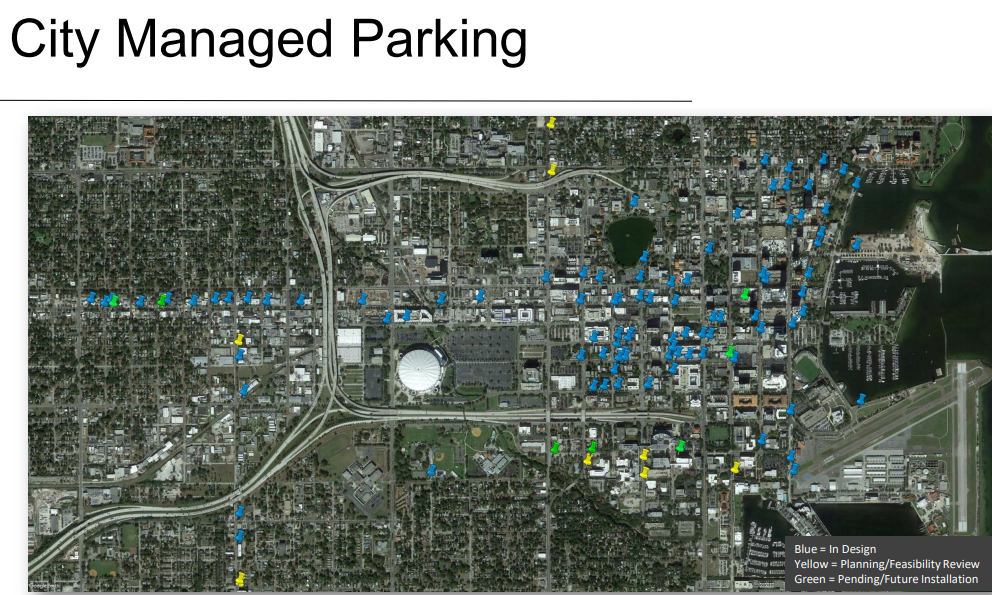 E-scooter corrals are expected to be deployed around the downtown area. Many of these locations have already been identified.