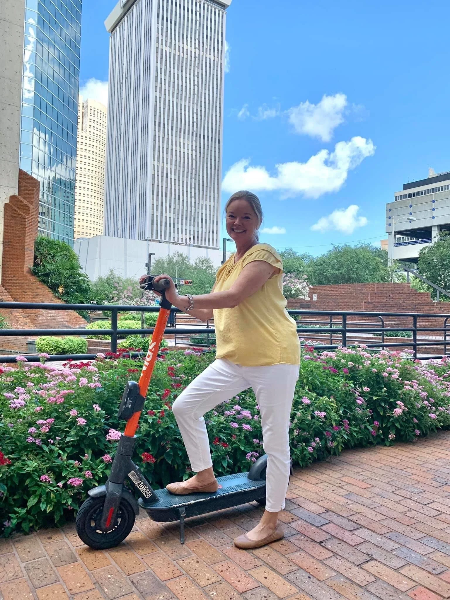 St. Pete City Councilwoman Gina Driscoll recently make a trip to Tampa to test our their e-scooters.