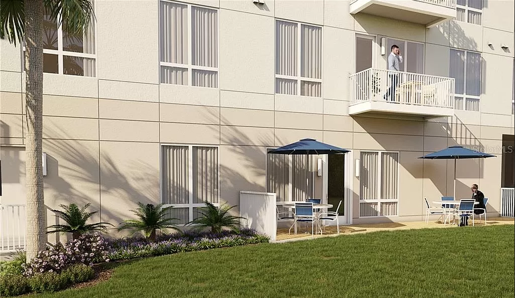 The building will feature a community room as well as a resident patio on the first floor.