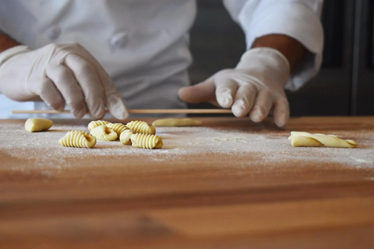 Chef Giuseppe rolls fresh pasta every morning for Gracie Pasta and Provisions