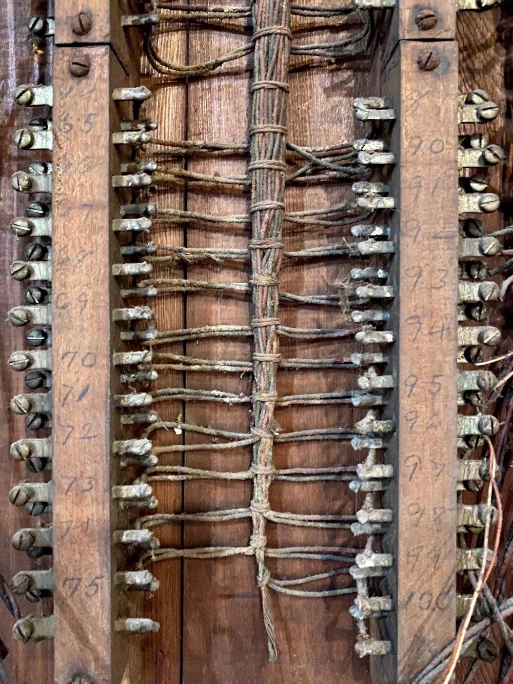 The original detroit hotel switchboard from 1888.