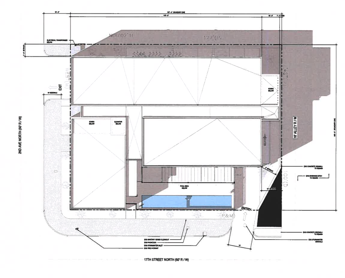 The building will feature an outdoor pool deck on the second floor that will overlook 17th Street.