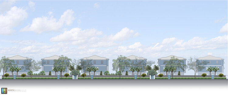 A rendering of David Weekley Homes’ proposed townhome project at 2800 1st Avenue South.