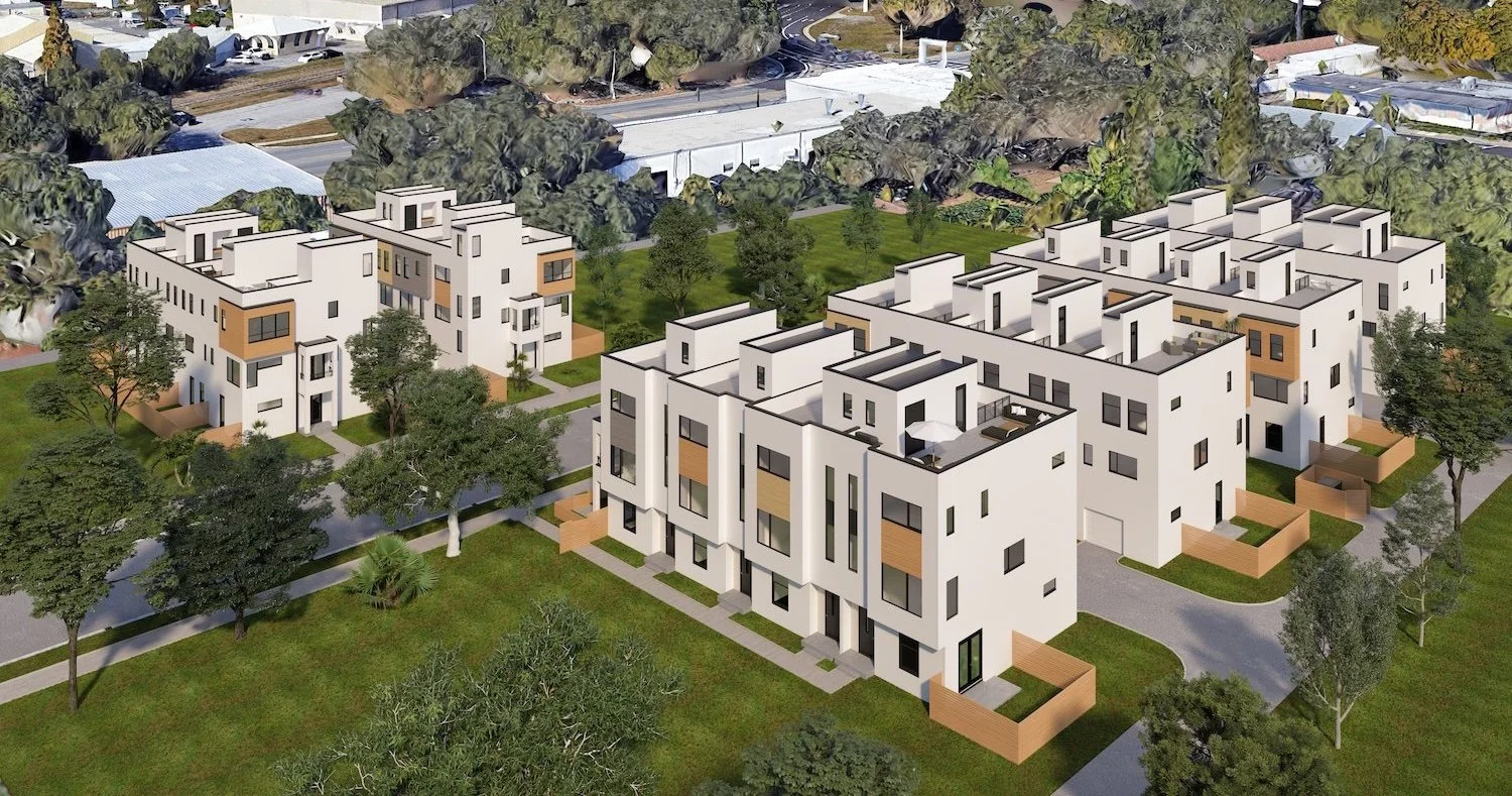 First phase of luxury townhome project is complete near the EDGE District