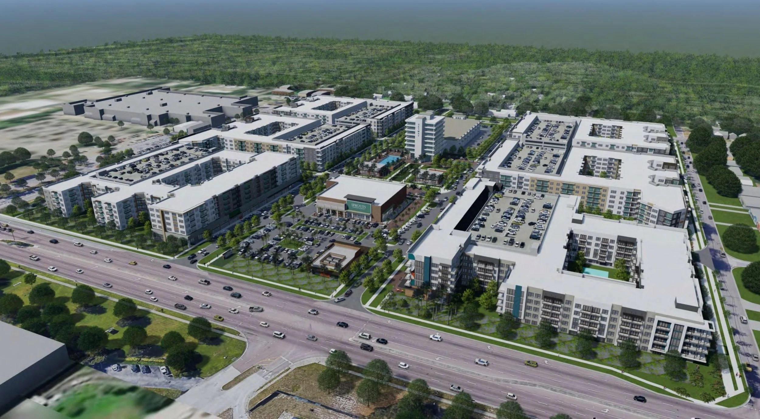 Massive 2,084-unit apartment community, Sprouts Farmers Market to break ground in the Skyway Marina District