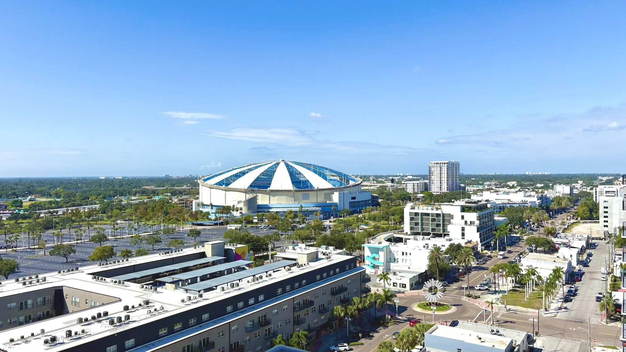 View from 15th floor looking southwest
