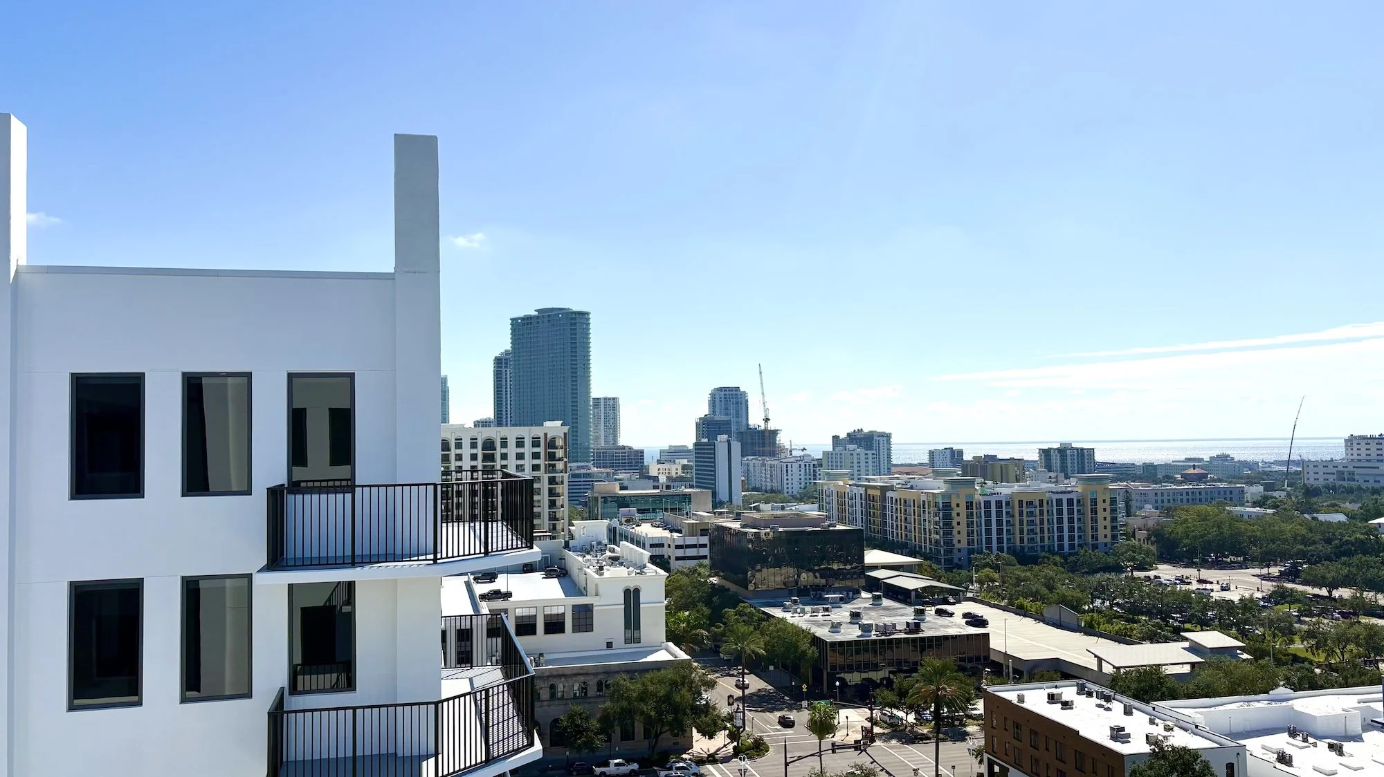 View from 15th floor looking east