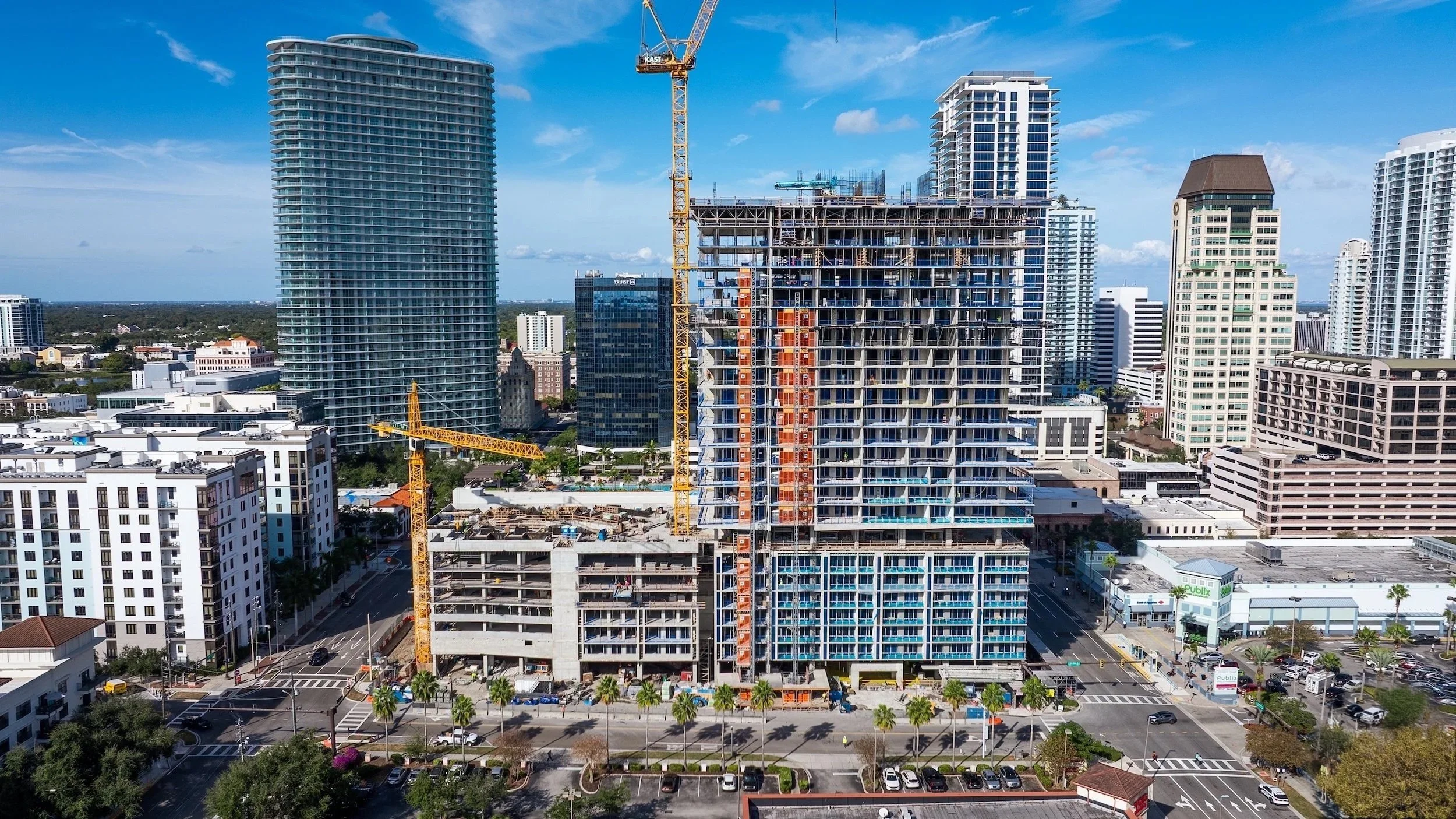 Aerial St. Pete: Construction continues on six major residential developments in St. Pete