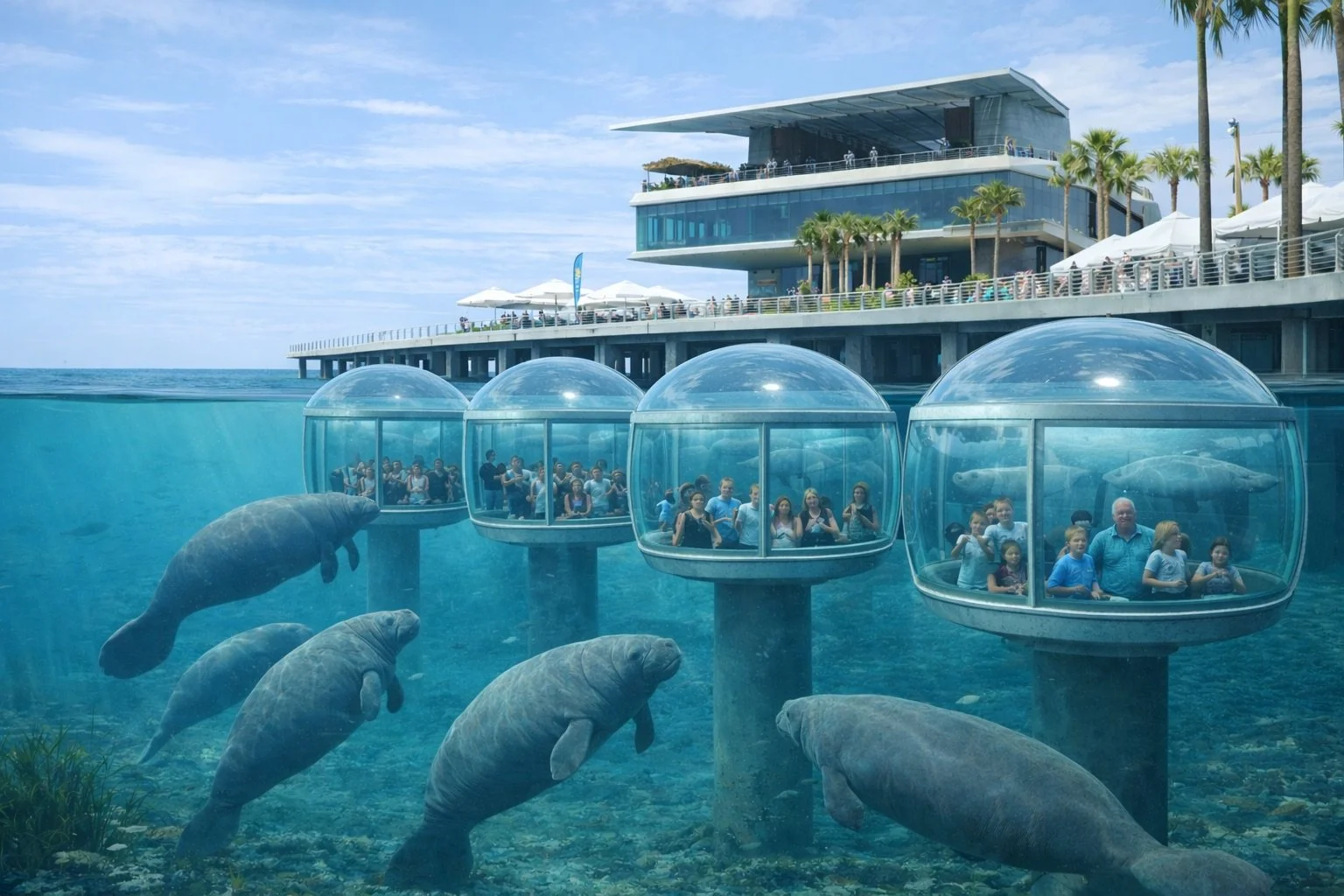 $250 million St. Pete Pier expansion revealed with underwater manatee viewing pods, amphitheater