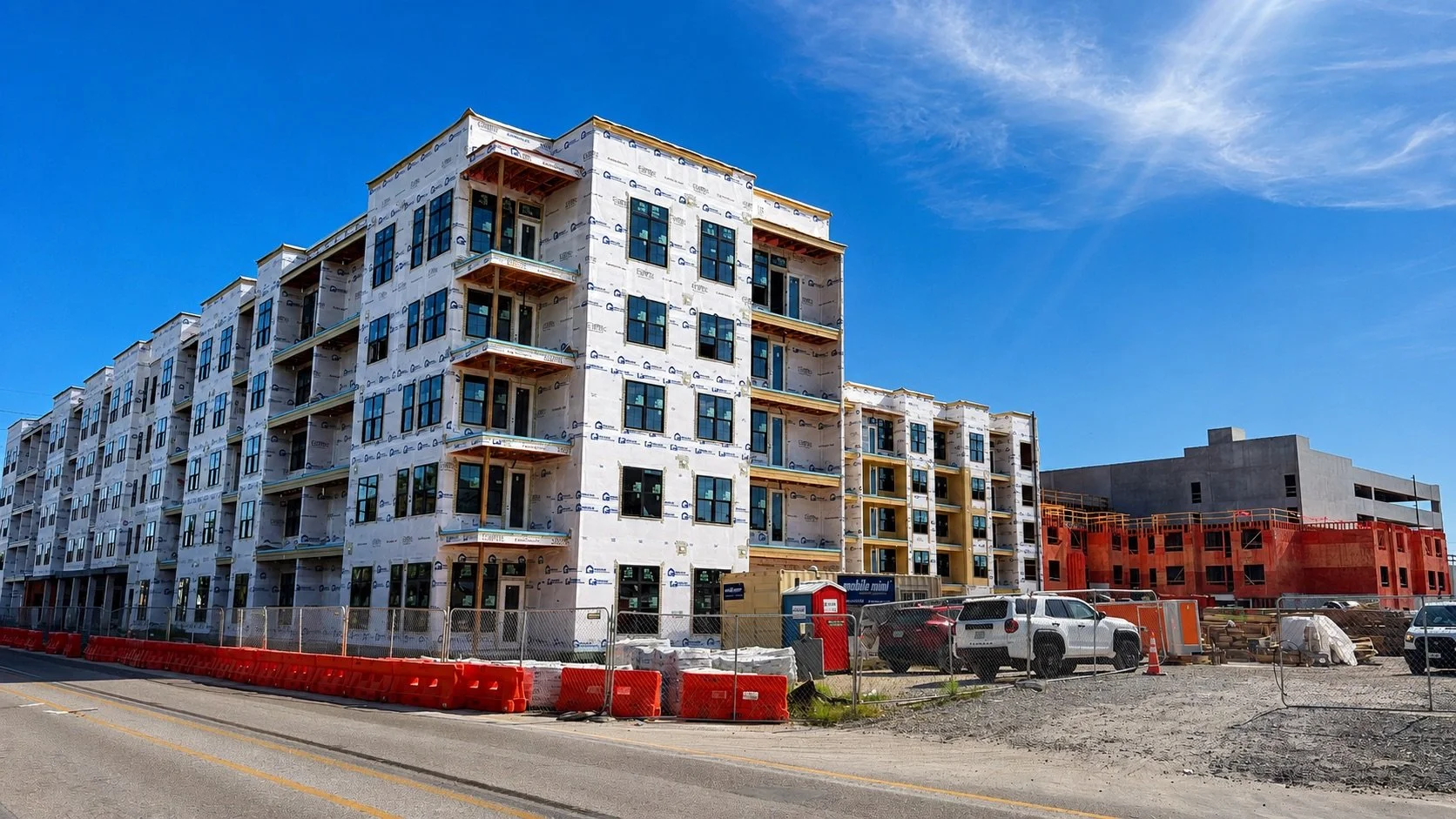 The Henry at Whitney Village, a 325-unit apartment complex, tops out in the Grand Central District