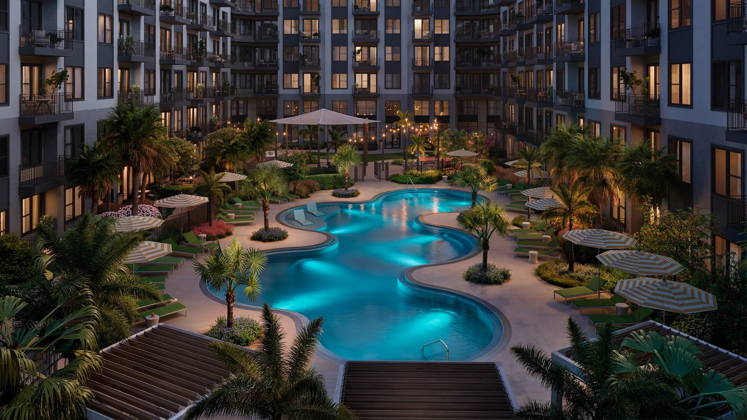 Pool Courtyard at iMMix