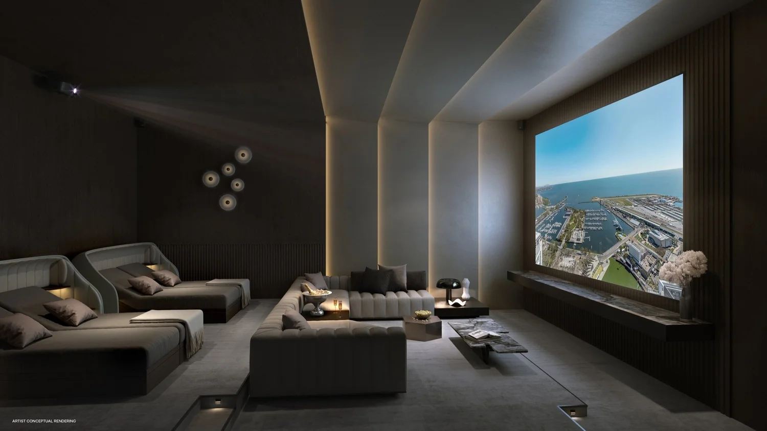 Oceanfront Penthouse with Star Movie Theater, Art Deco Bar & Plunge ...