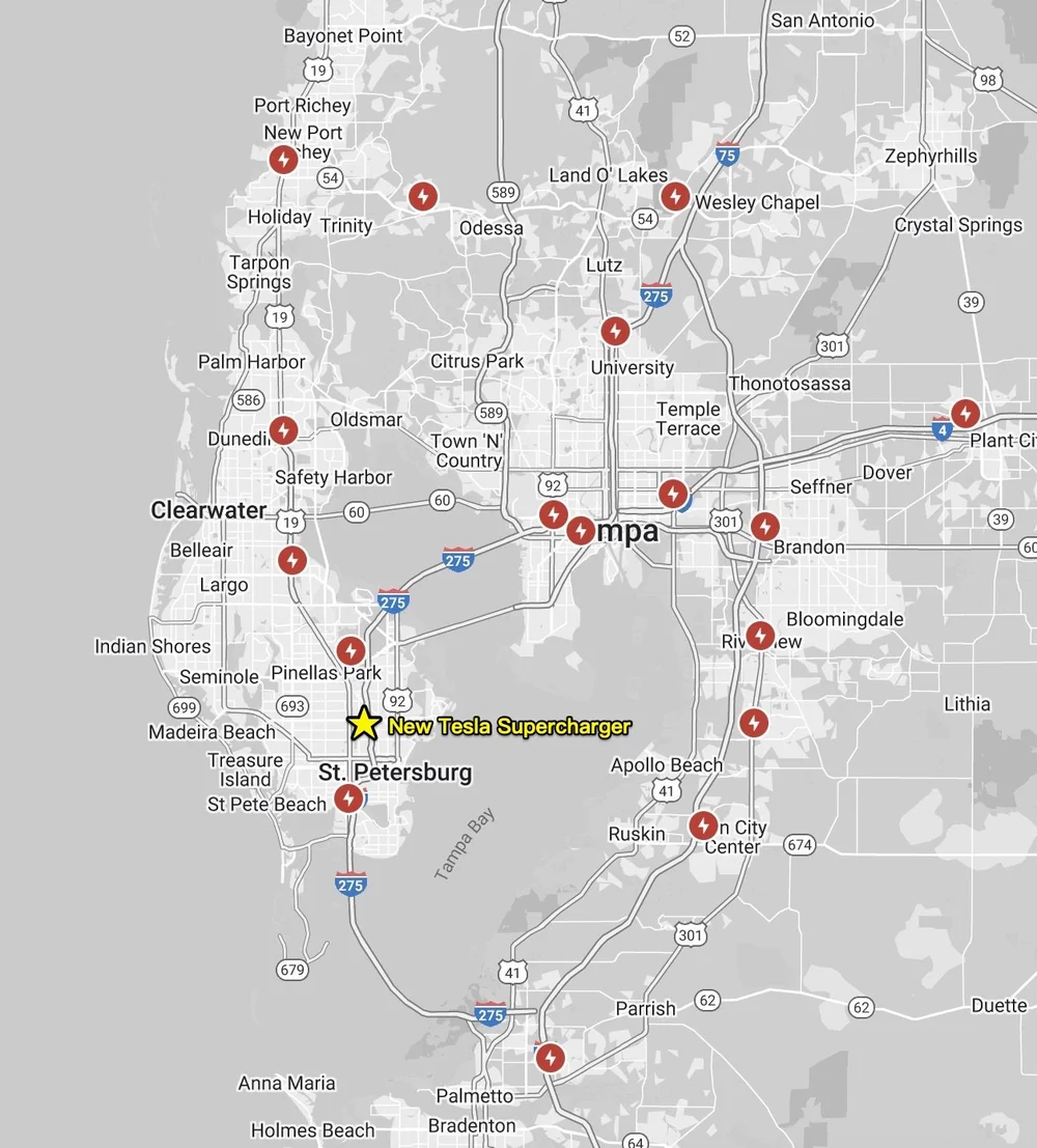 Tesla plans to build new Supercharger on 22nd Avenue in St. Pete