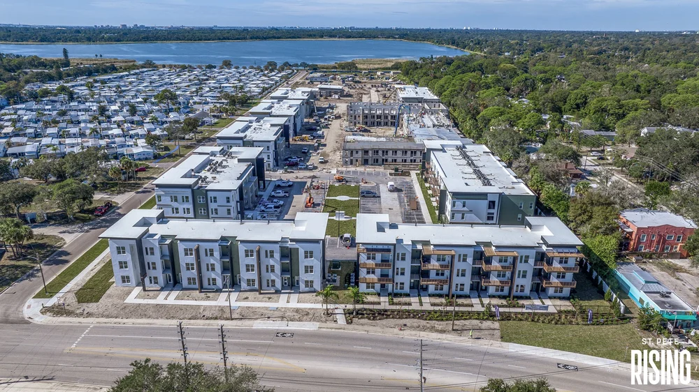 Aerial St. Pete Construction boom to bring thousands of new apartments