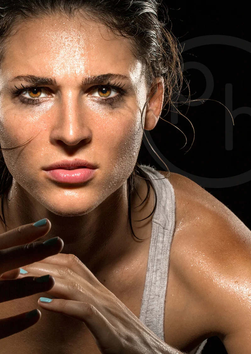 Main Photography: dramatic, dark, high intensity workout, male + female