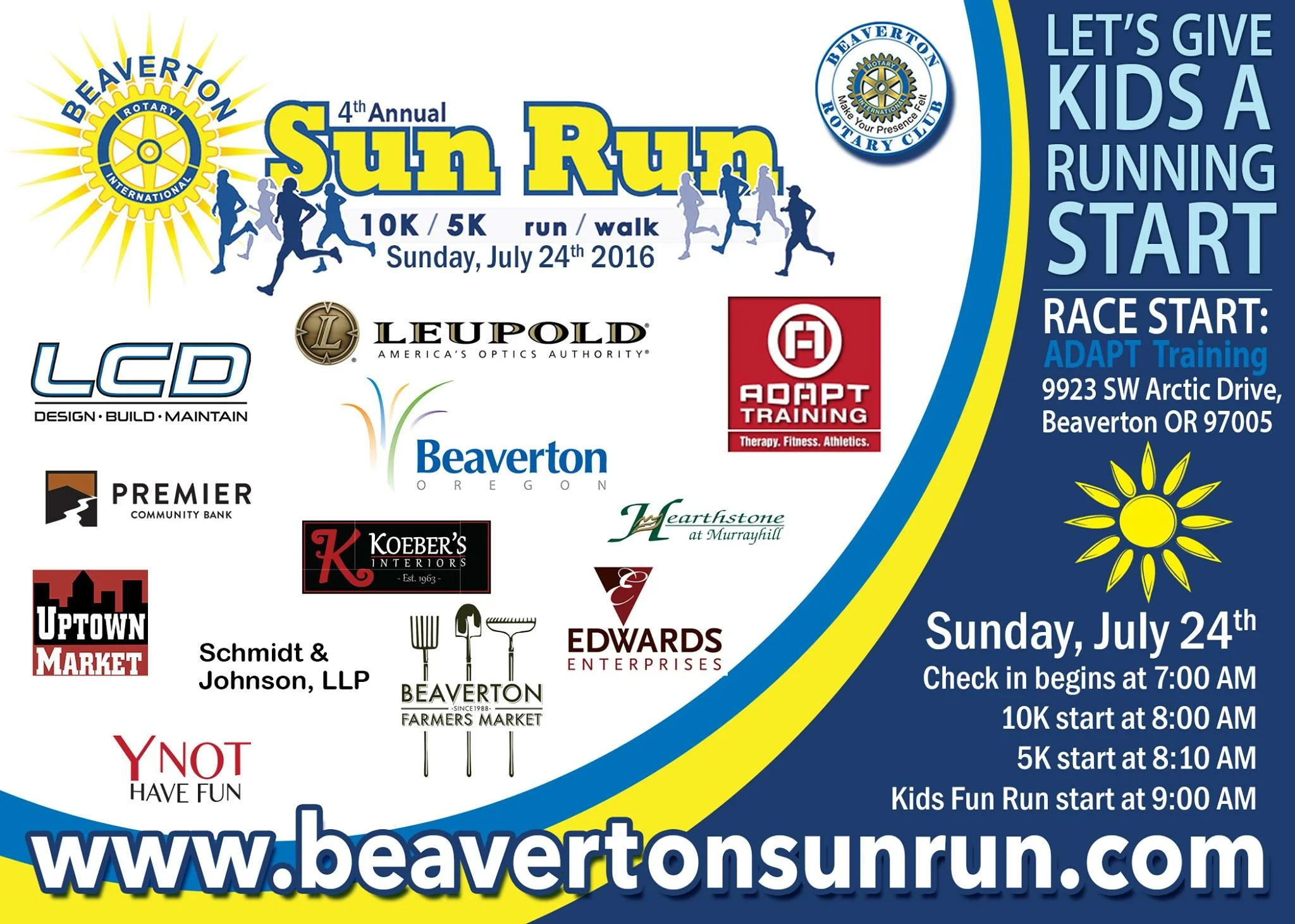 Uptown's Pouring beers at the 2016 Beaverton Rotary Sun Run!