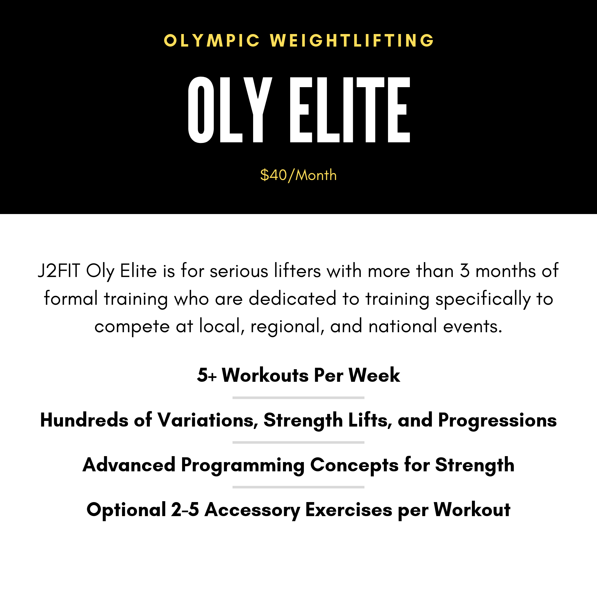 Olympic Weightlifting Workout Plans Beginner, Intermediate, and Advanced Programs — J2FIT