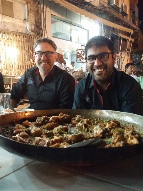 Dinner after a successful talk in Lahore