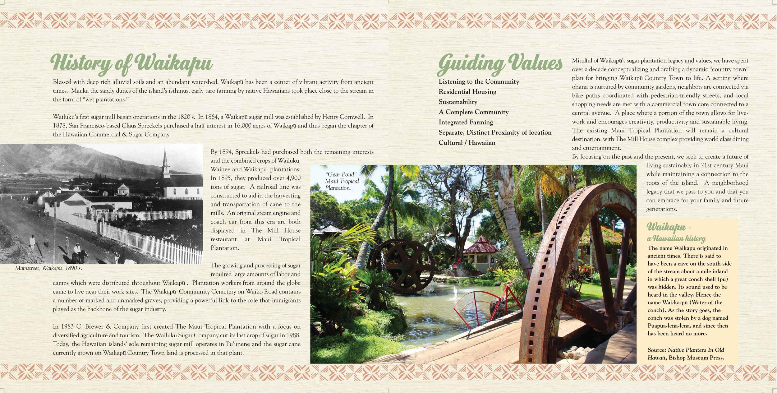 Brochure — Waikapu Country Town