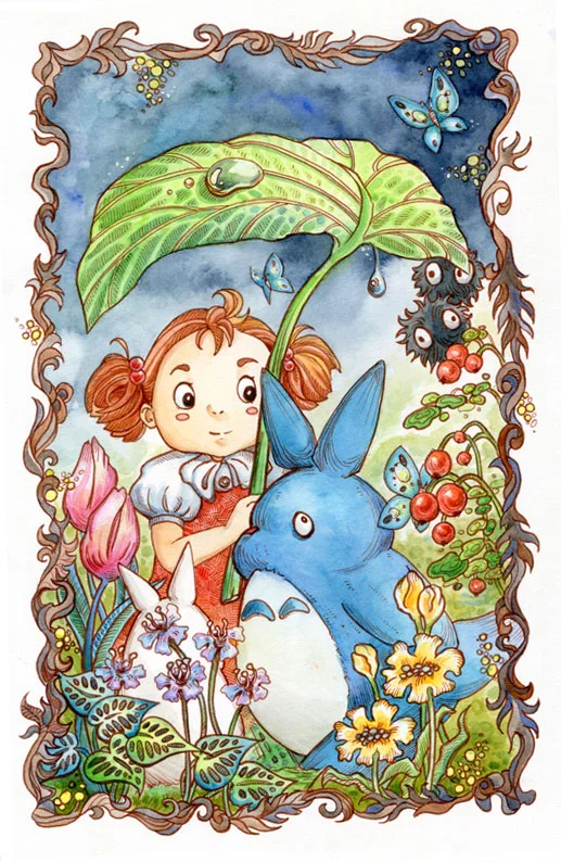 Totoro Painting process
