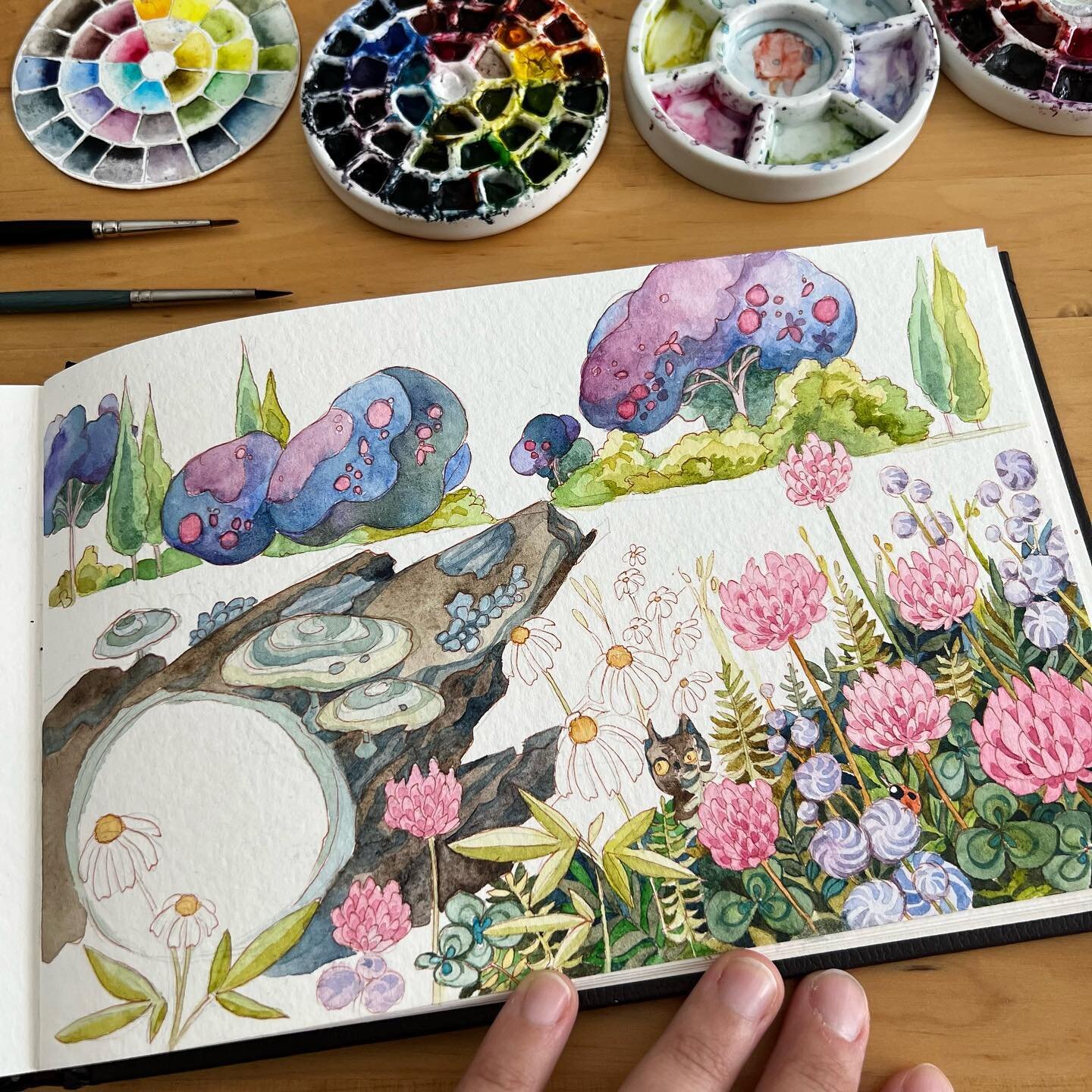 This is obviously work in progress but I&rsquo;m SO happy I&rsquo;m painting again, that I wanted to share.  All fingers crossed that I&rsquo;ll finish this and continue painting for a bit.  It really has been too long, and a lot more difficult than 