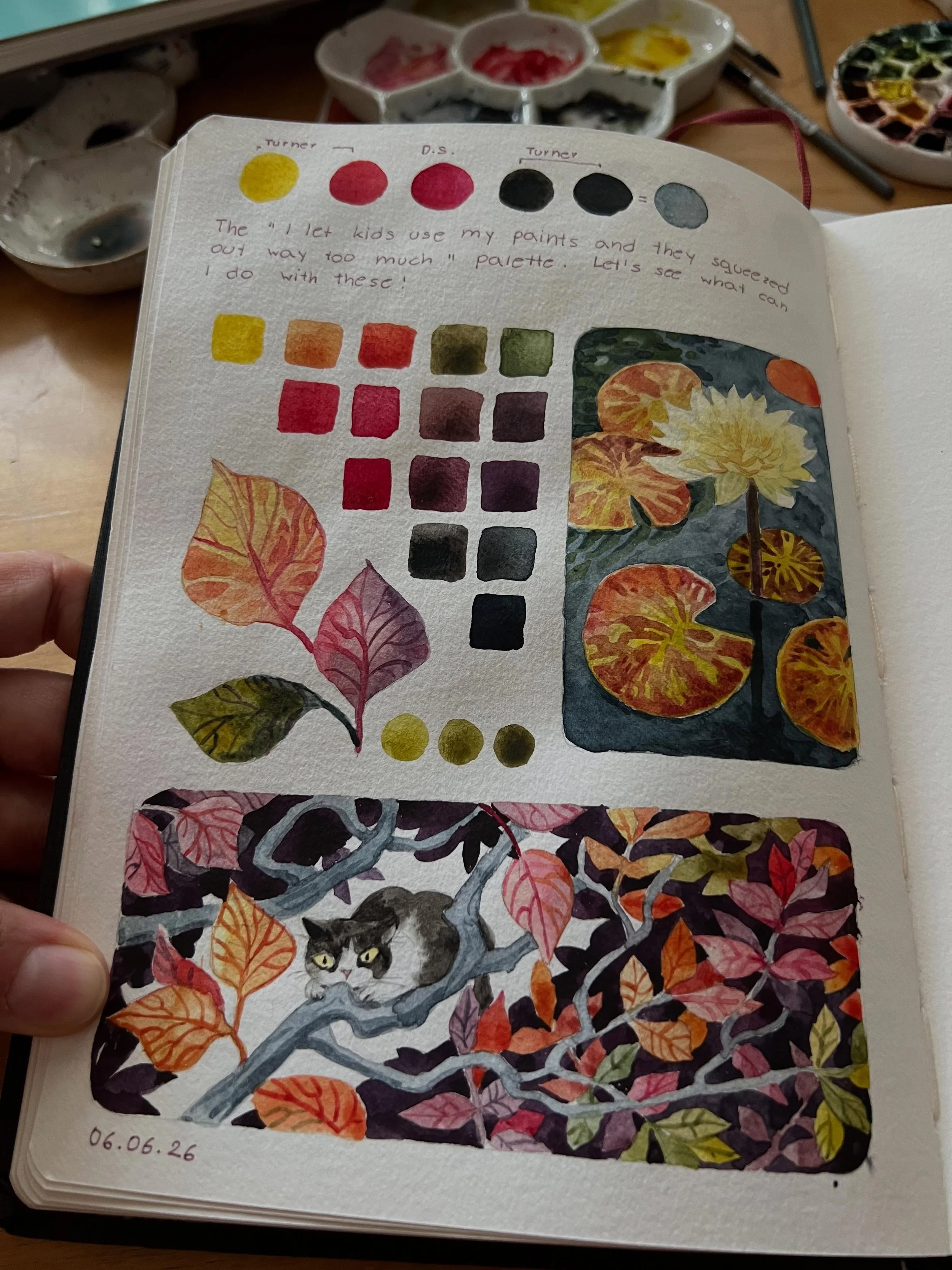 Just one page this time, but this one makes me happy ❤️

Also a proof that I don&rsquo;t need more colors probably! (Not that it will stop me)
